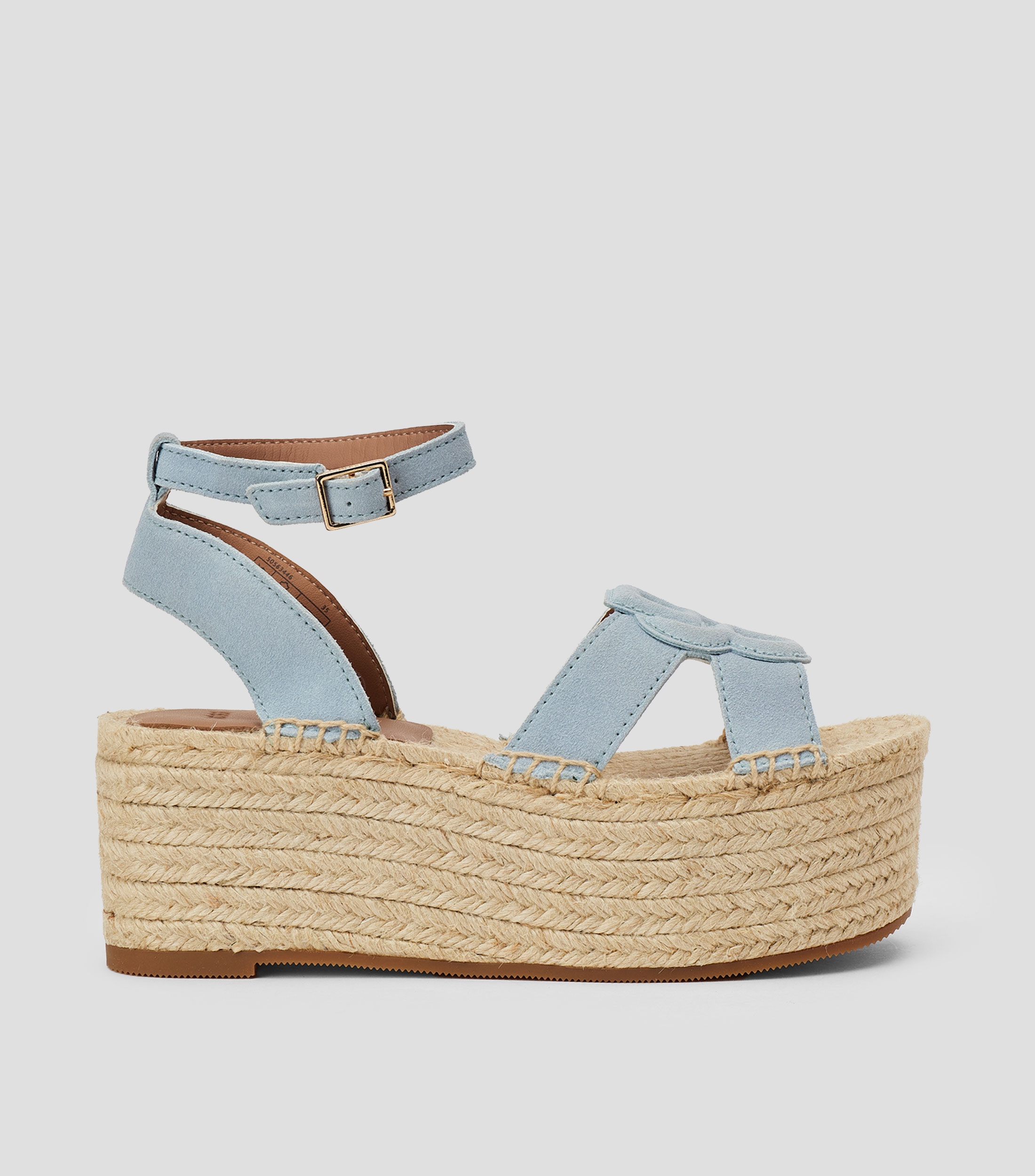 Alpargatas de piel con monograma Double B Mujer
